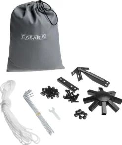 Casaria Paviljoen Lorca 3x3m - UV-bescherming 50+ Metaal - Antraciet -Tuinmeubelen 1015x1200