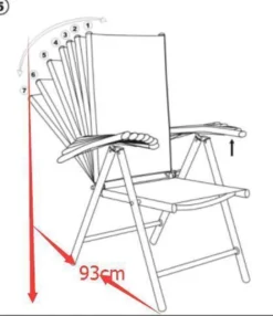 Tuinstoel Standenstoel Aluminium Antraciet 7 Standen Per 2 Stuks -Tuinmeubelen 1038x1200