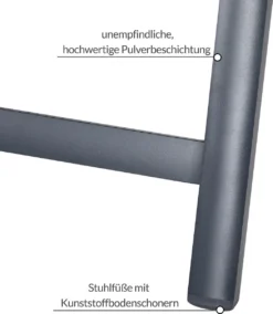 Casaria Tuinstoel Aluminium - 2 Stuks Inklapbaar - Antraciet -Tuinmeubelen 1043x1200 3