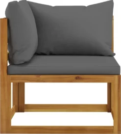 Decoways - 7-delige Loungeset Met Kussens Massief Acaciahout -Tuinmeubelen 1085x1200