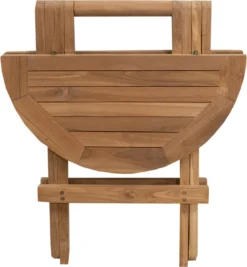Picknicktafel Rond - Bijzettafel Voor Buiten - - Inklapbare Picknicktafel - Kleine Klaptafel Met Handvat - 50cm -Tuinmeubelen 1110x1200