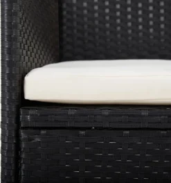 VidaXL 5-delige Tuinset Met Kussens Zwart -Tuinmeubelen 1123x1200