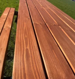 Goedkopepicknicktafels.nl | Zwart Bruine XL Picknicktafel Bruno | Tuintafel 6 Persoons | Bruin Zwart Gespoten Gedroogd Grenen Hout! -Tuinmeubelen 1136x1200