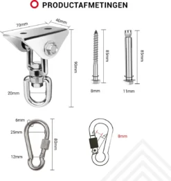 Ophangsysteem - Plafondhaak RVS - Ophanghaak TRX - Hangstoel Buiten - Hangstoel Binnen – Schommelstoel - Schommel - Bokszakken - RVS - 300kg 10 Ophangsysteem - Plafondhaak RVS - Ophanghaak TRX - Hangstoel Buiten - Hangstoel Binnen – Schommelstoel - Schommel - Bokszakken - RVS - 300kg -Tuinmeubelen 1137x1200 1
