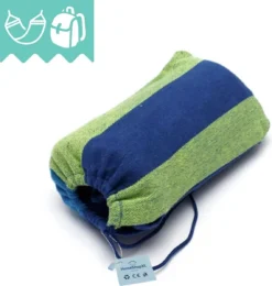 Dubbele Hangmat Blauw - 1 Of 2 Persoons - Lig Oppervlak 190x150cm - Lengte 260cm -Tuinmeubelen 1138x1200