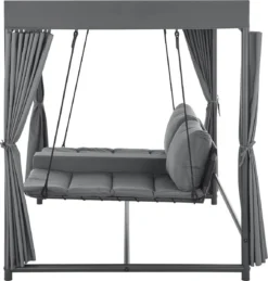 Schommelbank / Ligbank Kassandra - Donkergrijs -Tuinmeubelen 1145x1200 2