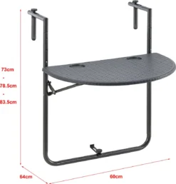 Balkontafel Cicala Inklapbaar 83,5x60x64 Cm Donkergrijs -Tuinmeubelen 1147x1200 2