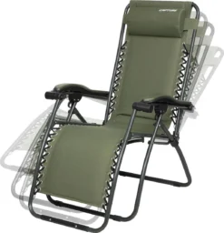 Capture Outdoor, Opklapbare Luxe Ligstoel "Relax RZ-1", Verstelbare Rugleuning, Luxe Armleuningen, Opgespannen Gevoerd Doek, Afneembaar Kussen, … -Tuinmeubelen 1160x1200