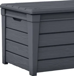 Keter Brightwood Opbergbox - 455L - 145x69,7x60,3 Cm - Grafiet -Tuinmeubelen 1172x1200