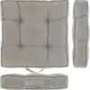 Unique Living | Box Kussen Ebby 45x45x7cm Chateau Grey | Kussen Tuinstoel