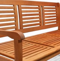 Casaria Tuinbank - FSC®-Gecertificeerd Eucalyptushout - 153cm Bruin -Tuinmeubelen 1185x1200