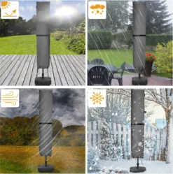 Kingsleeve Parasolhoes Tot Ø 330cm - Weerbestendig Robuust - Grijs -Tuinmeubelen 1192x1200