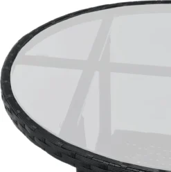 Polyrotan Balkonset - Bayamo - 3-delig - Zwart -Tuinmeubelen 1195x1200 1