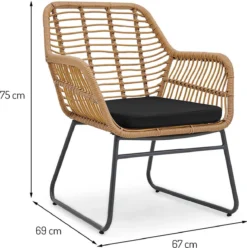 Milton & Oldbrook Tuinset 4-delig Kilsund Naturel -Tuinmeubelen 1196x1200