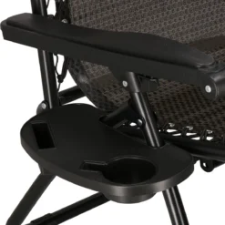 Springos Tuinstoel | Ligstoel | Opvouwbaar | Verstelbaar | Ergonomische Hoofdsteun | Bruin / Zwart -Tuinmeubelen 1198x1200 1