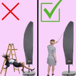 Parasolhoes Voor Zweefparasol–Waterdicht-met Rits En Stok-Superieure Kwaliteit-280cm X 81cm -Tuinmeubelen 1199x1200 2