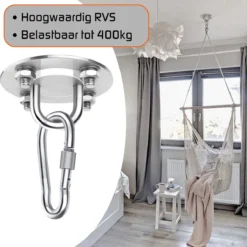 Plafondhaak – Voor Beton En Hout - Hangstoel – Hangmat – Bokszak – RVS – Binnen En Buiten – Ophangsysteem – Ophanghaak – 400KG 11 Plafondhaak – Voor Beton En Hout - Hangstoel – Hangmat – Bokszak – RVS – Binnen En Buiten – Ophangsysteem – Ophanghaak – 400KG -Tuinmeubelen 1199x1200 3