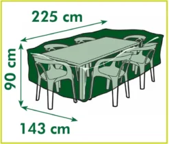 Nature - Tuinmeubelhoes - Beschermhoes Voor Tafel (rechthoekig) - H90 X 225 X 143cm -Tuinmeubelen 1200x1018 1