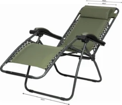 Capture Outdoor, Opklapbare Luxe Ligstoel "Relax RZ-1", Verstelbare Rugleuning, Luxe Armleuningen, Opgespannen Gevoerd Doek, Afneembaar Kussen, … -Tuinmeubelen 1200x1028