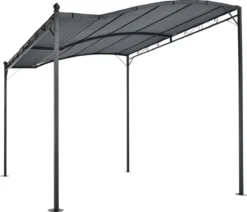 Pergola Tuinpaviljoen 300x250x243 Cm Antraciet Donkergrijs -Tuinmeubelen 1200x1032