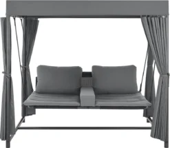 Schommelbank / Ligbank Kassandra - Donkergrijs -Tuinmeubelen 1200x1046 2