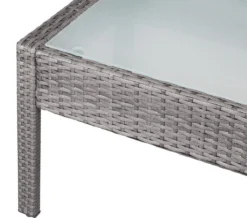 Casaria Polyrattan Loungeset – 2 Stoelen 1 Bank 1 Tafel - Antraciet -Tuinmeubelen 1200x1058 2