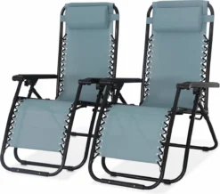 Alice's Garden Campingstoel PATRICK - Set Van 2 - Opvouwbaar - Verstelbaar - Smaragdgroen