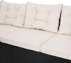 Casaria Polyrattan Tuinset - 15 Delig Voor 6 Personen – Crème Zwart -Tuinmeubelen 1200x1072 1