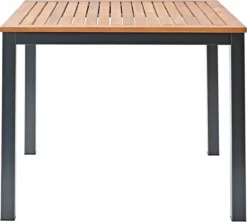NATERIAL - Tuintafel Vierkant ORIS - 4 Personen - Houten Tafel 90x90 Cm - Aluminium - Met Houten Blad - Eucalyptus -Tuinmeubelen 1200x1079 2