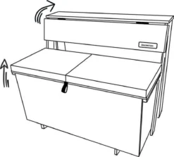 Balkonset 3in1: Bank | Tafel | Opbergruimte. Hout, Medium 95cm. -Tuinmeubelen 1200x1085