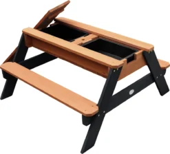AXI Nick Zand & Water Picknicktafel In Antraciet/Bruin - Parasol Blauw/Wit - Picknick Tafel Voor Kinderen Van Hout -Tuinmeubelen 1200x1087 4