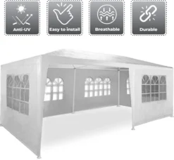 MaxxGarden Partytent - Paviljoen - 300 X 600 X 250 Cm - Met Zijwanden - Waterdicht Pro - 32mm Buizen – Wit 12 MaxxGarden Partytent - Paviljoen - 300 X 600 X 250 Cm - Met Zijwanden - Waterdicht Pro - 32mm Buizen – Wit -Tuinmeubelen 1200x1108 1