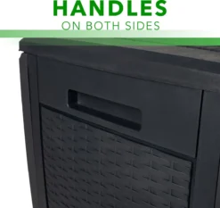 Opbergbox 310L UV-Bestendig Weerbestendig Wielen Tuinbox Rotan-look Antraciet -Tuinmeubelen 1200x1131 5