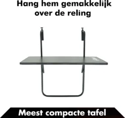 Balkontafel Inklapbaar – Zwart – 60 X 60 X 70 Cm – Hout Balkontafeltje Hangend Balkonbar Balkontafels Opklapbaar Hangtafel Balcony Table – Ophangbaar Voor Aan Het Balkon – Vouwtafel Wandtafel Inklapbare Tafel – Bijzettafel – Buiten Tafeltje Klaptafel -Tuinmeubelen 1200x1133 3