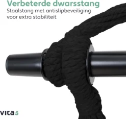 Vita5 XXL Hangstoel | Binnen&Buiten Hangnest | Incl. 2 Kussens En Boekenvak | Volwassenen&Kinderen | Hangmatstoel Tot 225kg | Beige -Tuinmeubelen 1200x1134 2