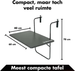 Balkontafel Inklapbaar – Zwart – 60 X 60 X 70 Cm – Hout Balkontafeltje Hangend Balkonbar Balkontafels Opklapbaar Hangtafel Balcony Table – Ophangbaar Voor Aan Het Balkon – Vouwtafel Wandtafel Inklapbare Tafel – Bijzettafel – Buiten Tafeltje Klaptafel -Tuinmeubelen 1200x1136 3