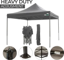 MaxxGarden Easy-up Partytent - 3x3m - Standaard - Waterdicht - Opvouwbaar - Inclusief Draagtas - Antraciet 10 MaxxGarden Easy-up Partytent - 3x3m - Standaard - Waterdicht - Opvouwbaar - Inclusief Draagtas - Antraciet -Tuinmeubelen 1200x1137 2
