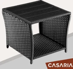 Casaria Polyrattan Bijzettafel - WPC Tafelblad 45x45x40cm – Zwart 11 Casaria Polyrattan Bijzettafel - WPC Tafelblad 45x45x40cm – Zwart -Tuinmeubelen 1200x1138 6