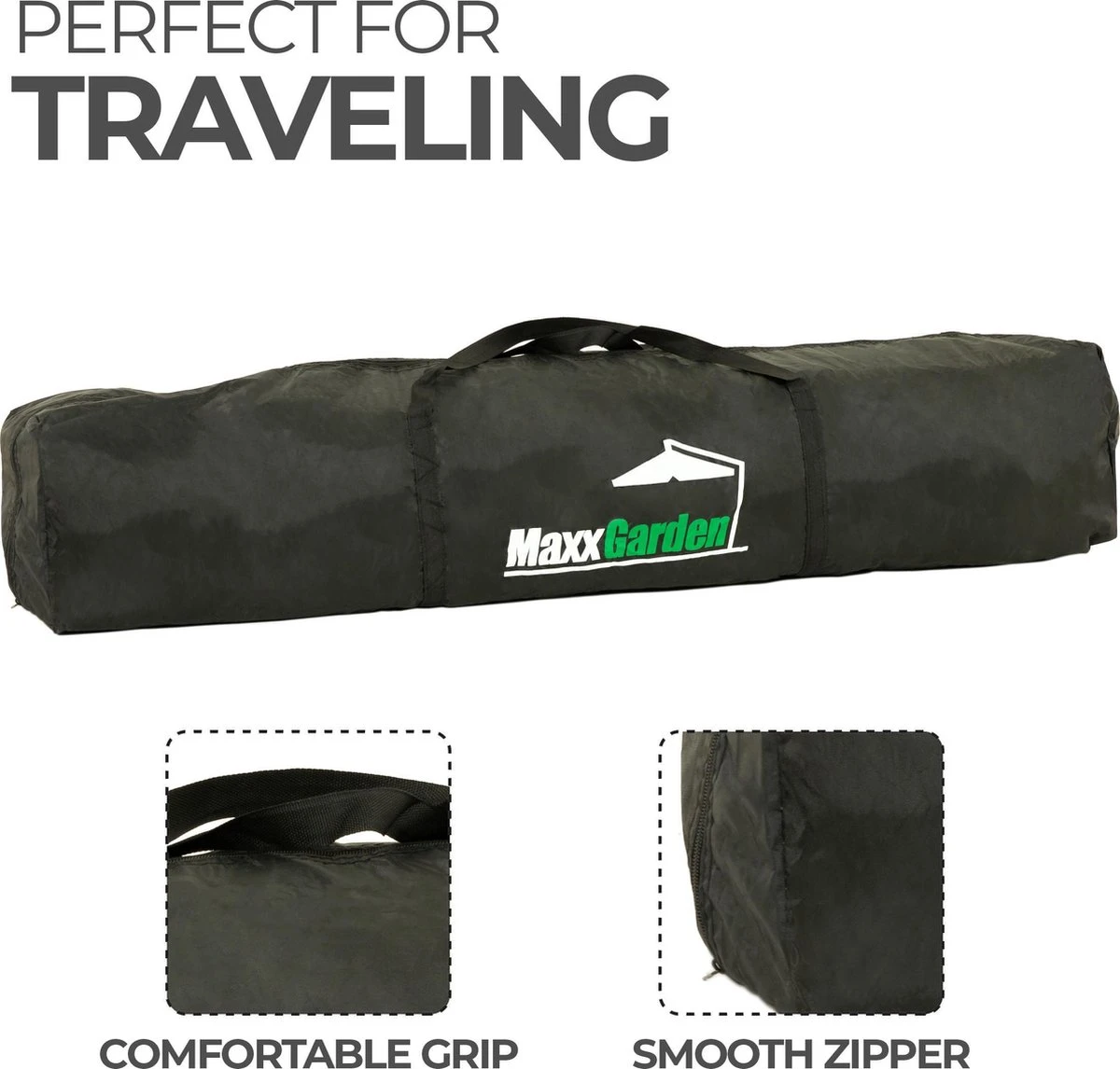 MaxxGarden Easy-up Partytent - 3x3m - Standaard - Waterdicht - Opvouwbaar - Inclusief Draagtas - Antraciet 7 MaxxGarden Easy-up Partytent - 3x3m - Standaard - Waterdicht - Opvouwbaar - Inclusief Draagtas - Antraciet - Afbeelding 7