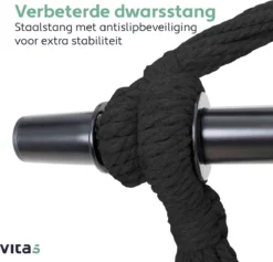 Vita5 XXL Hangstoel | Binnen&Buiten Hangnest | Incl. 2 Kussens En Boekenvak | Volwassenen&Kinderen | Hangmatstoel Tot 225kg | Donkergroen -Tuinmeubelen 1200x1152 2