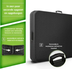 Sens Design Tuintafel Kunststof - Campingtafel Inklapbaar - Rotan-Look -Tuinmeubelen 1200x1155 3