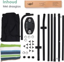 Vita5 Hangmat Met Standaard – 2 Persoons – Incl. Bekerhouder – 205kg Draaggewicht – Groen/Blauw 20 Vita5 Hangmat Met Standaard – 2 Persoons – Incl. Bekerhouder – 205kg Draaggewicht – Groen/Blauw -Tuinmeubelen 1200x1158 1