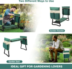 Uten - Kniebankje Tuin - Knie Steun - Tuinkruk Inklapbaar - Kniesteun Tuinieren - Kniekussen - Tot 150 Kg - Groen -Tuinmeubelen 1200x1158 4