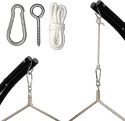 Metalen Ophangset Tot 160kg - Massieve Bevestiging Set Voor Hangstoel Hangmat - Plafond Wand Montage -Tuinmeubelen 1200x1159