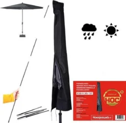 Parasolhoes - Hoes Ronde Stokparasol T/m ø 4m - Hoes Vierkante Stokparasol 3mx3m - Zware Dikke Kwaliteit -Tuinmeubelen 1200x1167 1
