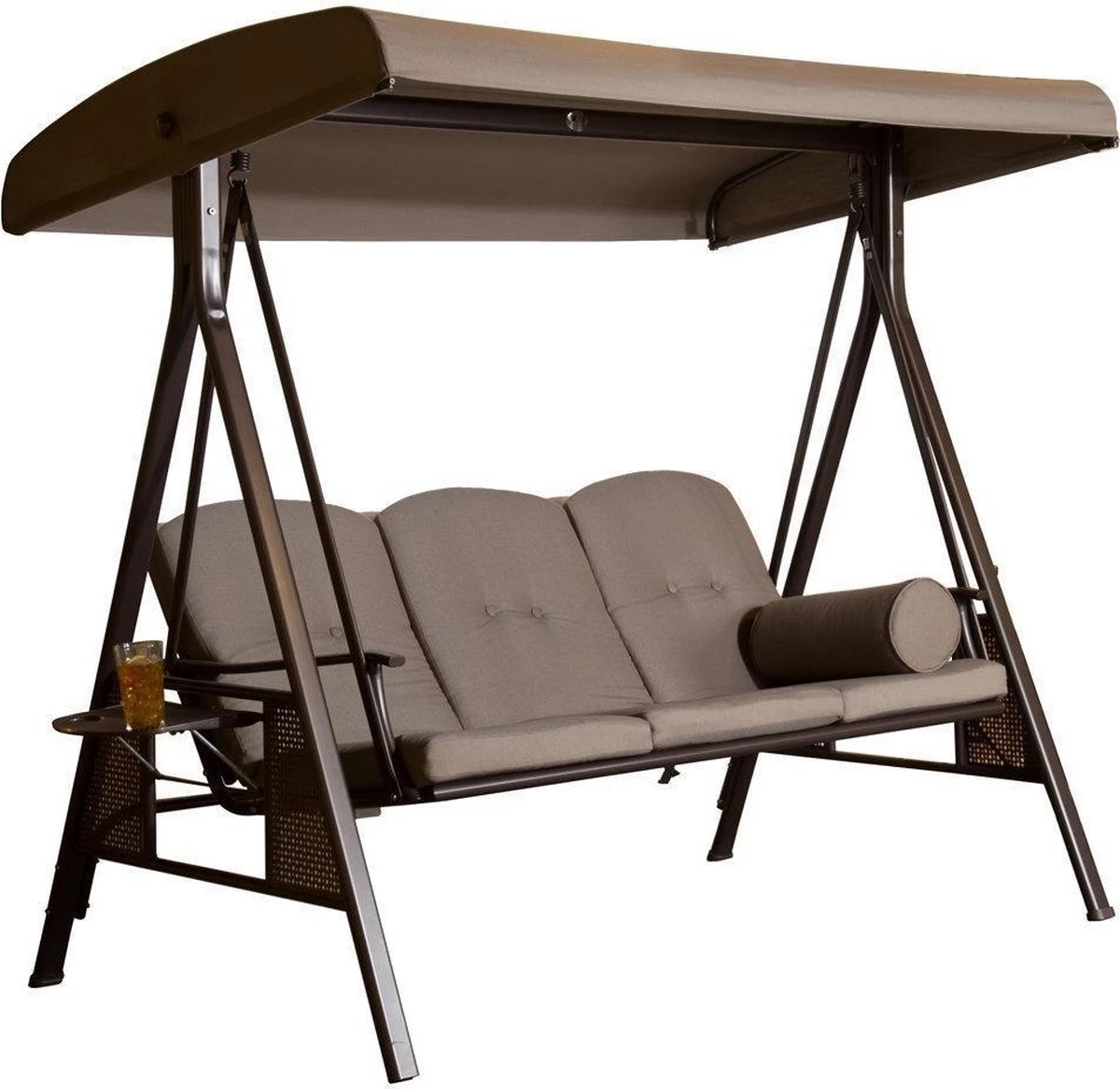 SORARA® Luxe Schommelbank Met Zonnescherm - Bruin - Zware Kwaliteit. 1 SORARA® Luxe Schommelbank Met Zonnescherm - Bruin - Zware Kwaliteit.