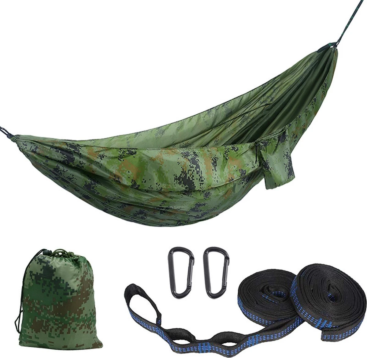 IBright Hangmat XXL - Complete Set – Incl. Karabijnhaken En Riemen - Tot 200 Kg - 270x140cm - Leger Groen 1 IBright Hangmat XXL - Complete Set – Incl. Karabijnhaken En Riemen - Tot 200 Kg - 270x140cm - Leger Groen