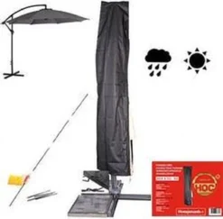 Parasolhoes - Ronde Zweefparasols T/m ø 4 M- Vierkante Zweefparasols T/m 3mx4m - Zware Dikke Kwaliteit - Met Stok Rits En Trekkoord 19 Parasolhoes - Ronde Zweefparasols T/m ø 4 M- Vierkante Zweefparasols T/m 3mx4m - Zware Dikke Kwaliteit - Met Stok Rits En Trekkoord -Tuinmeubelen 1200x1180
