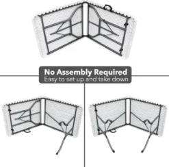 MaxxGarden Klaptafel - Inklapbare Tafel - Opvouwbare Tuintafel - Weerbestendig - Inclusief Handvat - 180x70x74 -Tuinmeubelen 1200x1183 3