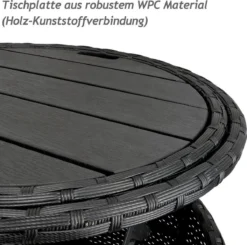 Casaria Polyrattan Zonne-Eiland Ø185cm – Incl. Kussens - Zwart Crème 31 Casaria Polyrattan Zonne-Eiland Ø185cm – Incl. Kussens - Zwart Crème -Tuinmeubelen 1200x1189 8